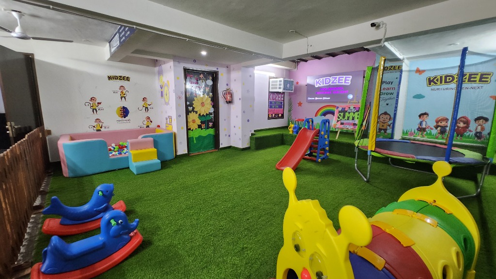 Spacious Indoor Turf Play Zone & Trampoline