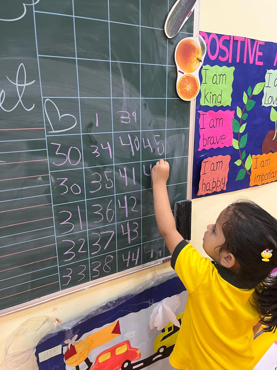 Junior KG learning activities at Kidzee Sector 12 Dwarka